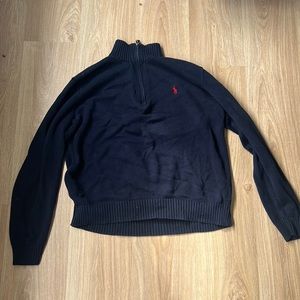 Blue quarter zip Ralph Lauren polo